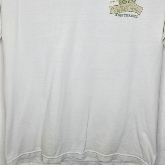 Y2K Jimmy Buffett's Margaritaville White Short Sleeve Tee Shirt Size Large - Picture 3 of 11